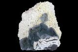 Cubic Green Fluorite Crystals on Quartz - China #138710-1